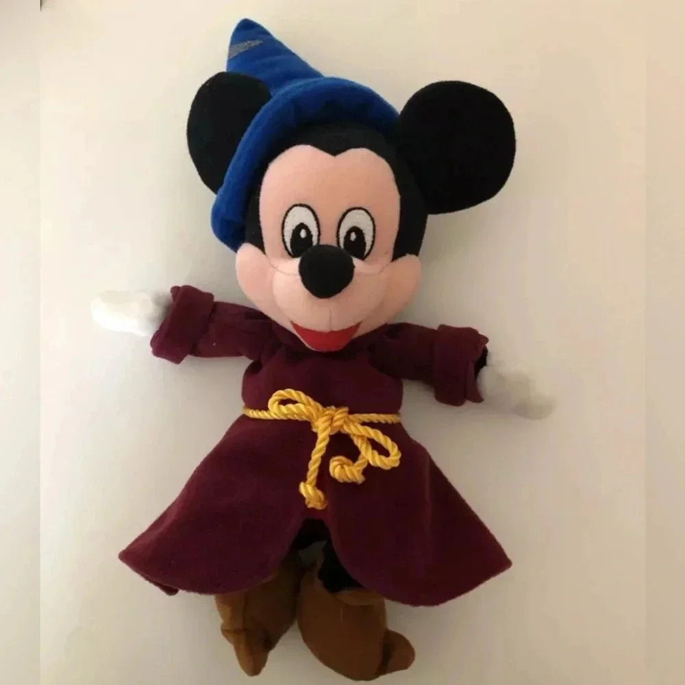 Vintage Disney Fantasia Sorcerer's Apprentice Mickey Mouse Plush 10" Toy